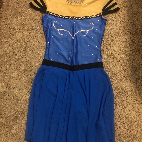 Blue Ice Dance Dress - Picture 3 of 4